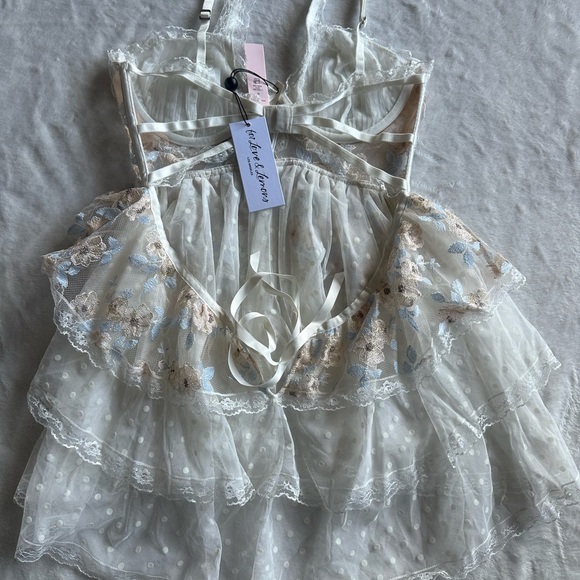 FOR LOVE & LEMONS Winter Snow Floral Slip Dress - Picture 12 of 14